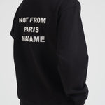 Felpa uomo girocollo nera SW149 CO127BL DROLE DE MONSIEUR 