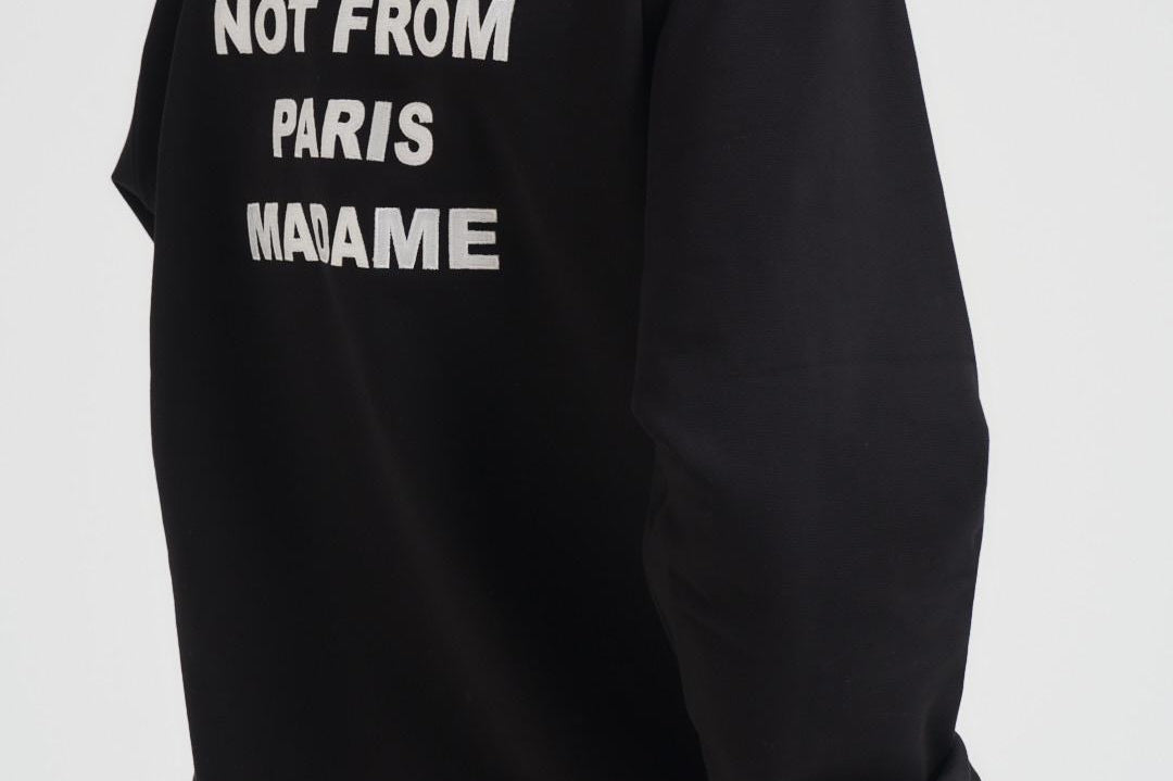 Felpa uomo girocollo nera SW149 CO127BL DROLE DE MONSIEUR 