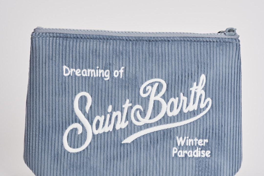 Pochette donna Aline Corduroy in velluto celeste ALINE COURD36 MC2 SAINT BARTH 