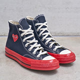Converse x Comme des Garçons PLAY Chuck 70 High Red Sole K124 BLACK COMME DES GARCON PLAY 