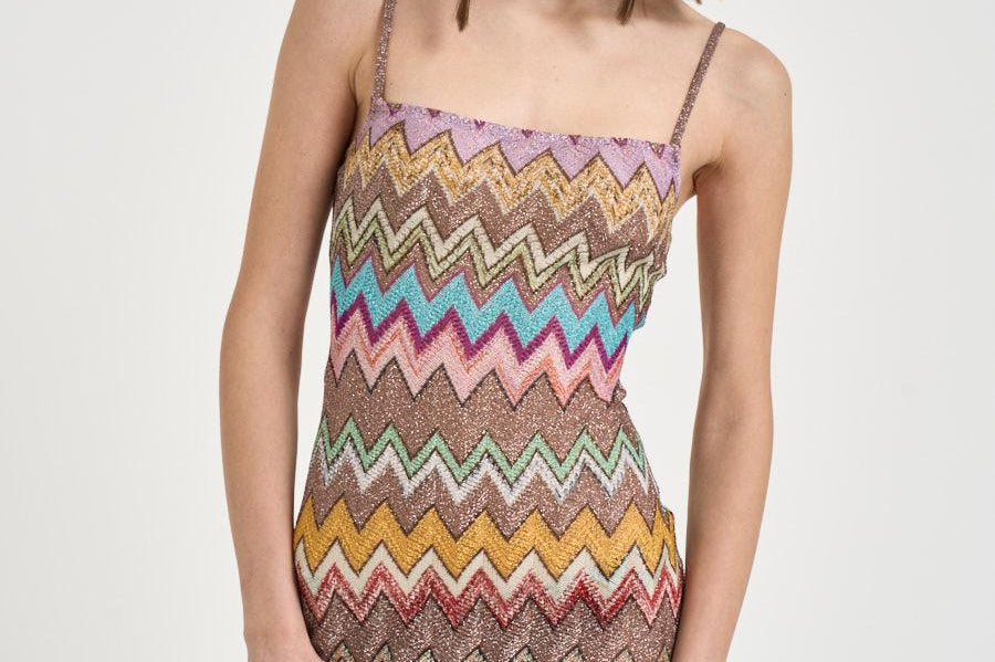 Mini abito donna copricostume zig zag multicolor MS26SQ0O BR014KSM9YK MISSONI 
