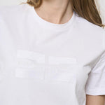 T-shirt donna girocollo bianca MA002 270 ELISABETTA FRANCHI 