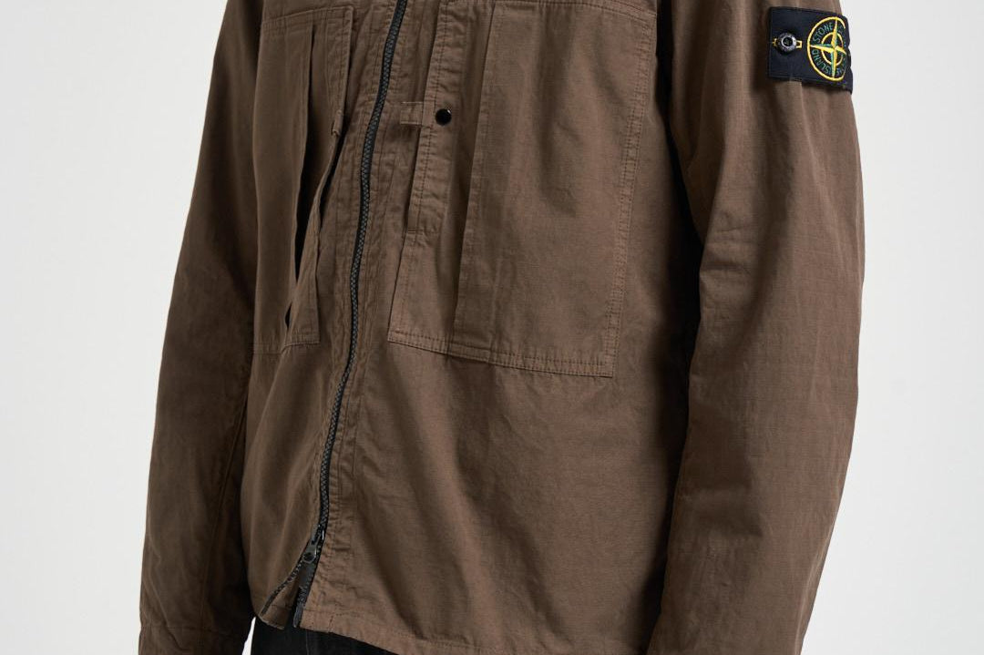 Giacca uomo stile camicia marrone 1200005 S0298V007C STONE ISLAND 