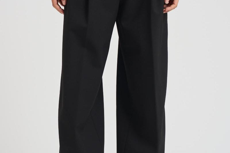 Pantalone donna in lana C3104 W0206BLACK THE LATEST 