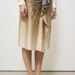 Gonna midi donna in seta Adastrgum beige 11827 514979 PIERRE-LOUIS MASCIA 