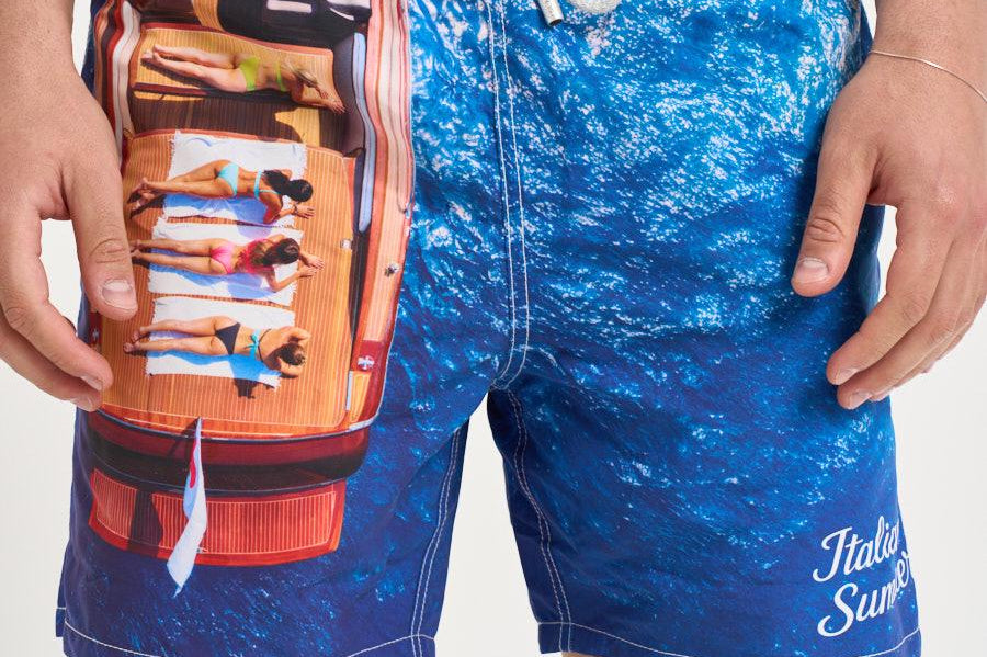 Costume uomo con stampa mare RDBOATVINTAGELIFE 61 MC2 SAINT BARTH 