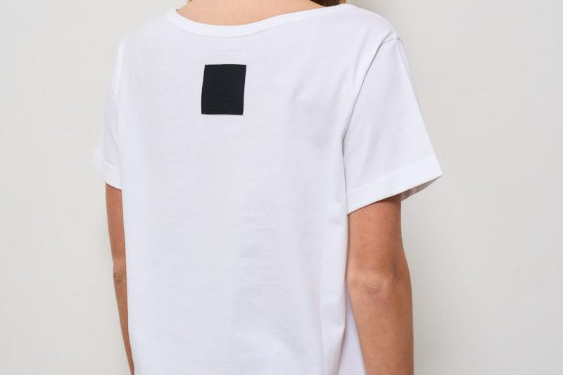T-shirt donna girocollo bianca F5SW69 A01 LIVIANA CONTI 