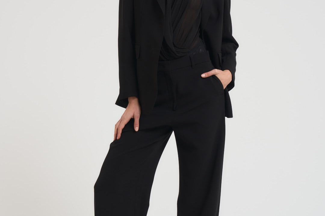 Blazer donna monopetto in cady nero LINZ 001 MAX MARA STUDIO 