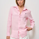 Camicia donna in lino rosa 211970730 014 RALPH LAUREN 