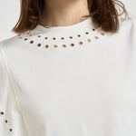 Top donna bianco con ricami TS0298FA D1N08E23EC MARANT ETOILE 