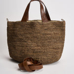 Borsa donna Mirozy in rafia marrone MIROZY DARKTEA IBELIV 