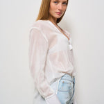 Camicia donna panna semitrasparente 13894 6060 FORTE FORTE 