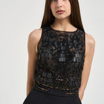 Abito donna tuta nera con strass TU066 110 ELISABETTA FRANCHI 
