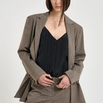 Pantaloncino donna tailoring tortora SISSY BROWNTERRA IRO 