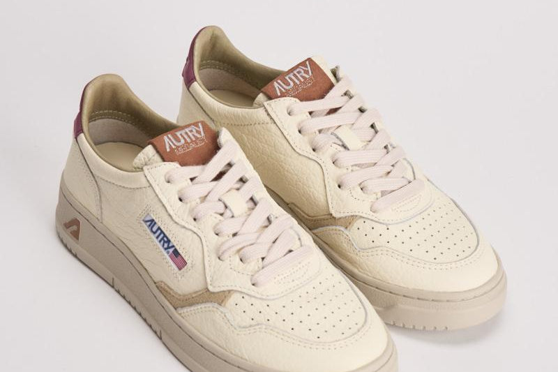 Sneakers donna Medalist panna, beige e bordeaux AULW NE10 AUTRY 