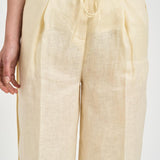 Pantalone donna in lino burro S6SN33 A41 SEMICOUTURE 