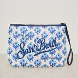 Pochette donna Aline fantasia floreale blu ALINE 00152H MC2 SAINT BARTH 