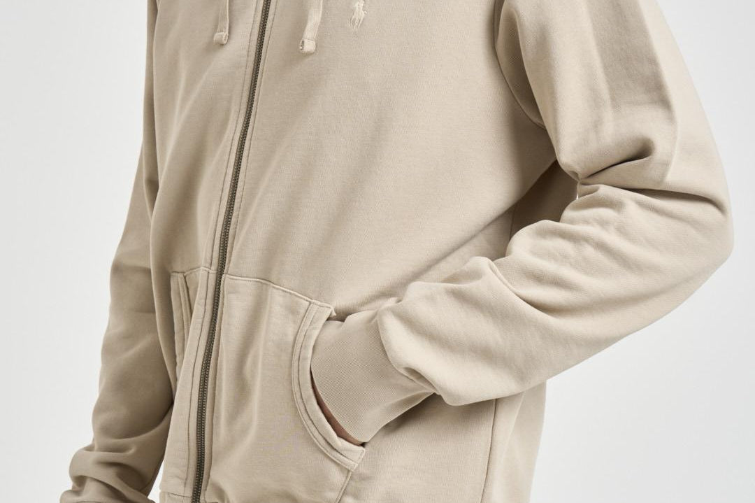Felpa uomo beige con cappuccio 710916692 019 RALPH LAUREN 