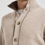Cardigan uomo sabbia 2100 5602937 KANGRA 