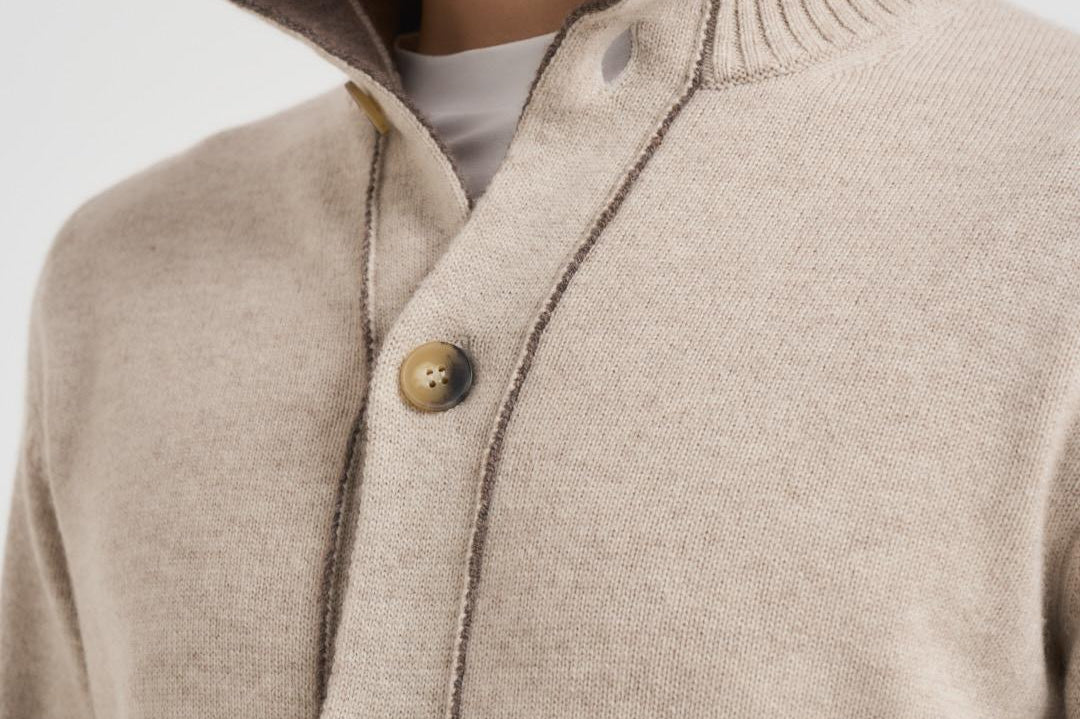Cardigan uomo sabbia 2100 5602937 KANGRA 