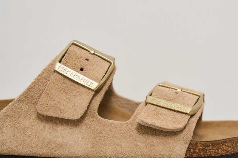 Sandalo donna Arizona in suede beige 1029260 SANDCASTLE BIRKENSTOCK 