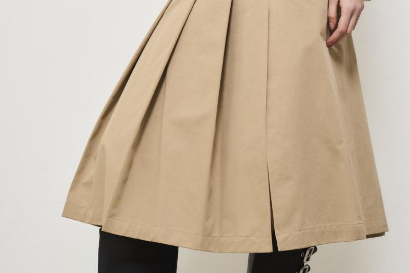 Gonna donna Mimi plissé beige Y5SO03 V56 SEMICOUTURE 