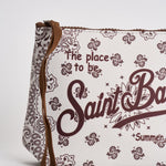 Pochette donna Aline bandana bianca e bordeaux ALINE 03131L MC2 SAINT BARTH 