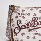 Pochette donna Aline bandana bianca e bordeaux ALINE 03131L MC2 SAINT BARTH 