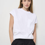 T-shirt donna girocollo bianca F5SW62 A01 LIVIANA CONTI 