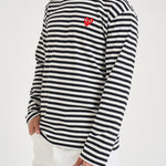 Maglia uomo a righe bianca e nera T164 BLACKWHITE COMME DES GARCON PLAY 