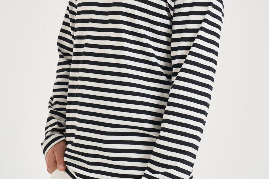 Maglia uomo a righe bianca e nera T164 BLACKWHITE COMME DES GARCON PLAY 
