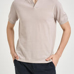 Polo uomo in maglia beige chiaro SLOANCOTTON 15H MC2 SAINT BARTH 