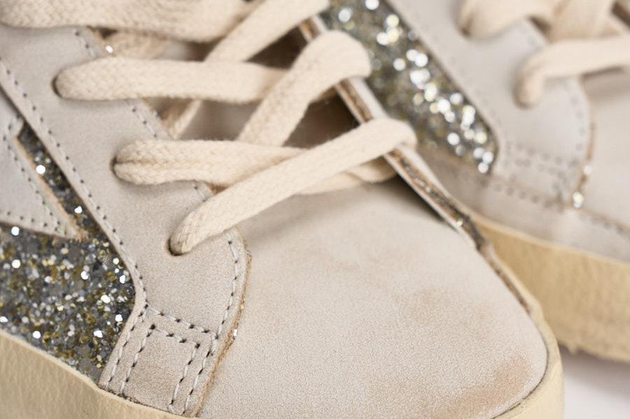 Sneakers donna Super-Star panna e argento GWF00103 F00890110931 GOLDEN GOOSE 