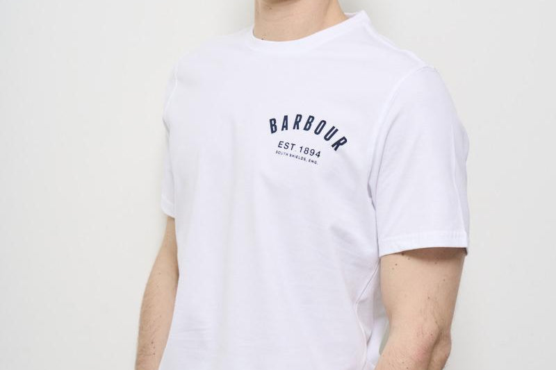 T-shirt uomo girocollo bianca MTS0502 WH11 BARBOUR 