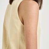 Abito donna corto smanicato giallo pastello S6SN18 A41 SEMICOUTURE 