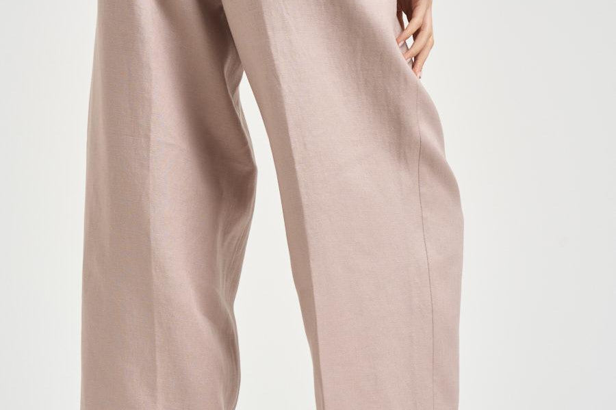 Pantalone donna Rubino con pinces rosa antico RU35 ANTICO NINE IN THE MORNING 