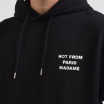 Felpa uomo con cappuccio nera HO162 CO127BL DROLE DE MONSIEUR 