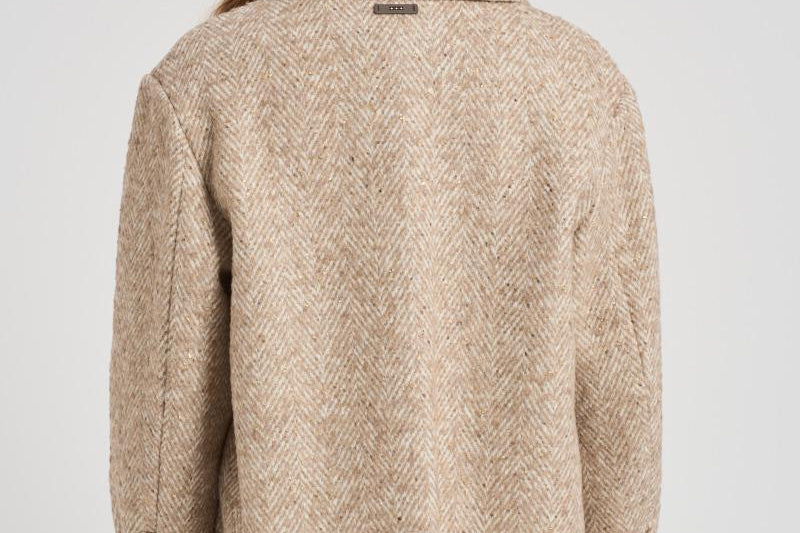 Giacca in lana alpaca bouclé A21026 947 PESERICO 