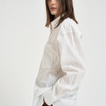 Camicia donna a  righe bianca BLUM PORCELAIN IRO 