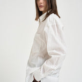 Camicia donna a  righe bianca BLUM PORCELAIN IRO 