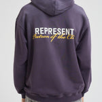 Felpa uomo con cappuccio viola MLM4270 PLUM REPRESENT 
