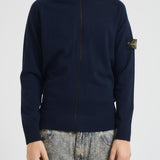 Cardigan uomo con zip blu 5100044 S00B4V0020 STONE ISLAND 