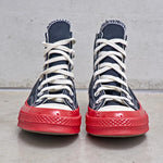 Converse x Comme des Garçons PLAY Chuck 70 High Red Sole K124 BLACK COMME DES GARCON PLAY 