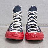 Converse x Comme des Garçons PLAY Chuck 70 High Red Sole K124 BLACK COMME DES GARCON PLAY 