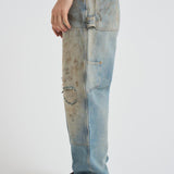 Jeans uomo Journey denim chiaro e sabbia GMP01942 P00208350491 GOLDEN GOOSE 
