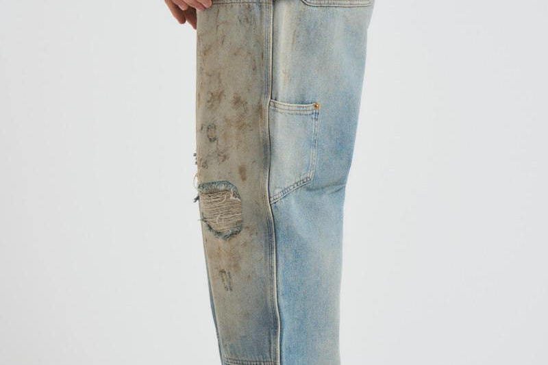 Jeans uomo Journey denim chiaro e sabbia GMP01942 P00208350491 GOLDEN GOOSE 