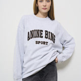 Felpa donna grigia con logo nero 5205 GREY ANINE BING 