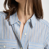 Camicia donna Nath azzurra a righe CH0131FF D1I04E30BU MARANT ETOILE 