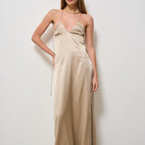 Abito donna lungo Lindsey beige 625SS6610S DARKSAND DANAME 