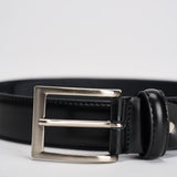 Cintura uomo in pelle nera F00135 NERO ACCADEMIE TESSILI 